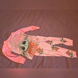 Pink star wars long sleeve pyjamas